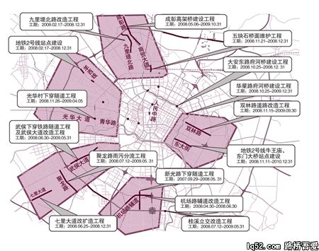 东南西北施工进出成都这样走